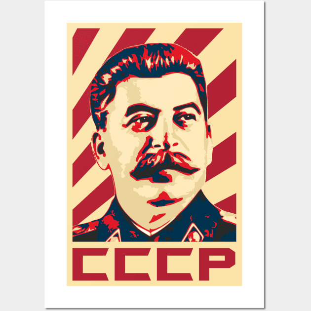 Joseph Stalin CCCP Retro Propaganda Wall Art by Nerd_art